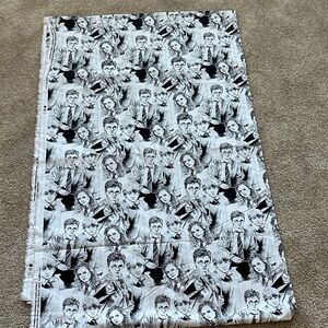 Black and White Patterned Home Cotton Fabric Panel Harry Potter Warner Bros